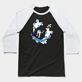 Blue Lady swimming Baseball T-Shirt